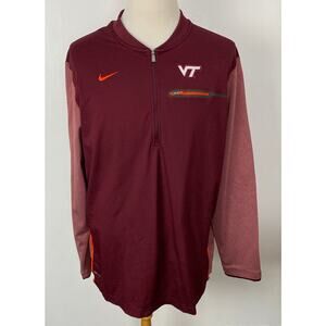 Nike Dri-Fit Virginia Tech Hokies 1/4 zip collarless performance pullover, XXL